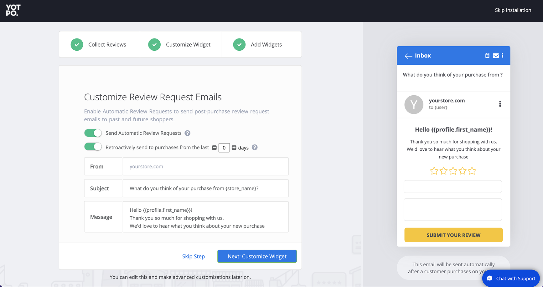 Design process screen
