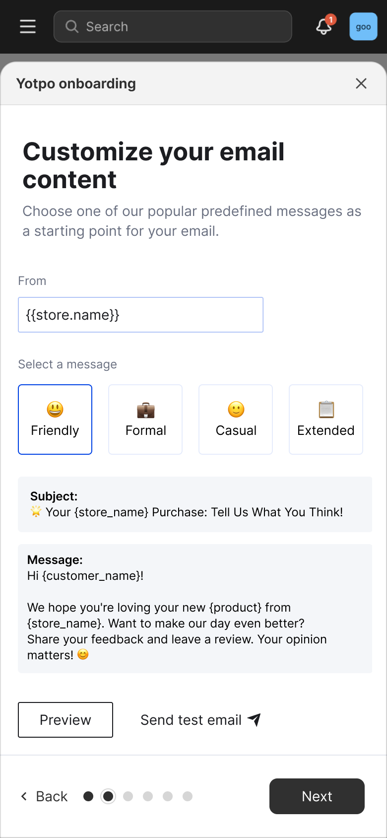 Mobile: customize your email content