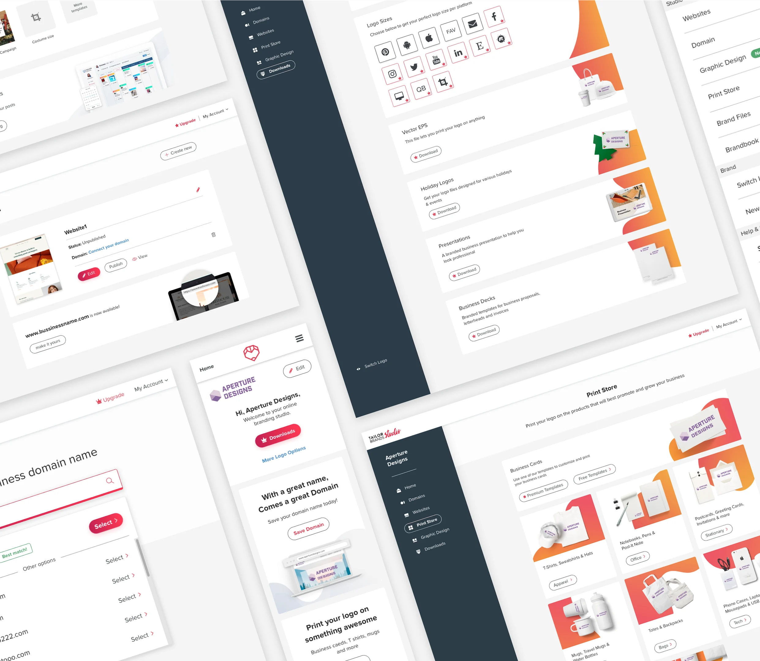 Full studio flow overview across pages